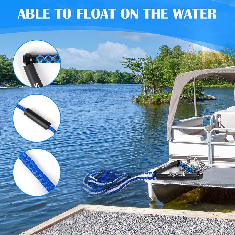 SETYPARY 25ft Wakesurf Rope and Handle, Floating Wake Surf, 6 Section Removeable Surf Tow - Image 5